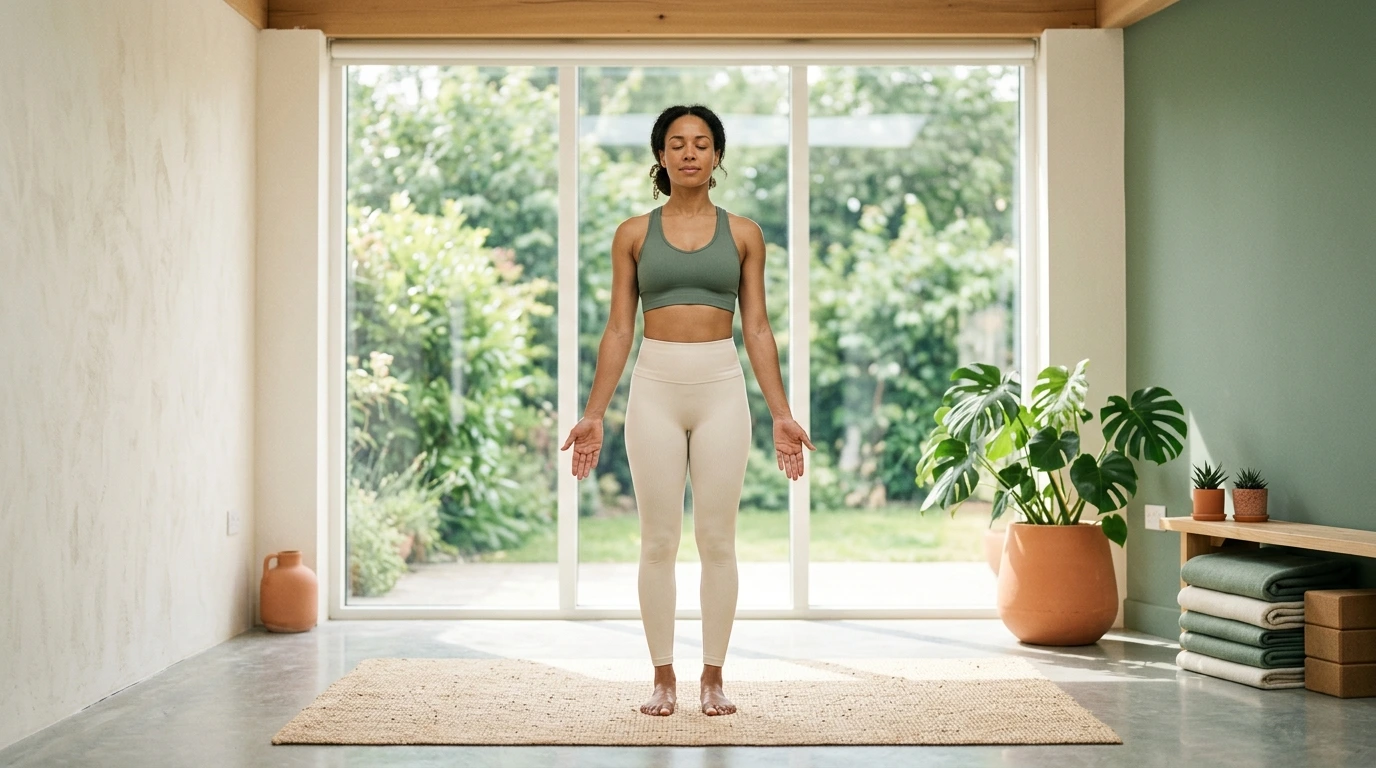 Pratiquant de yoga en méditation, séance de yoga moderne