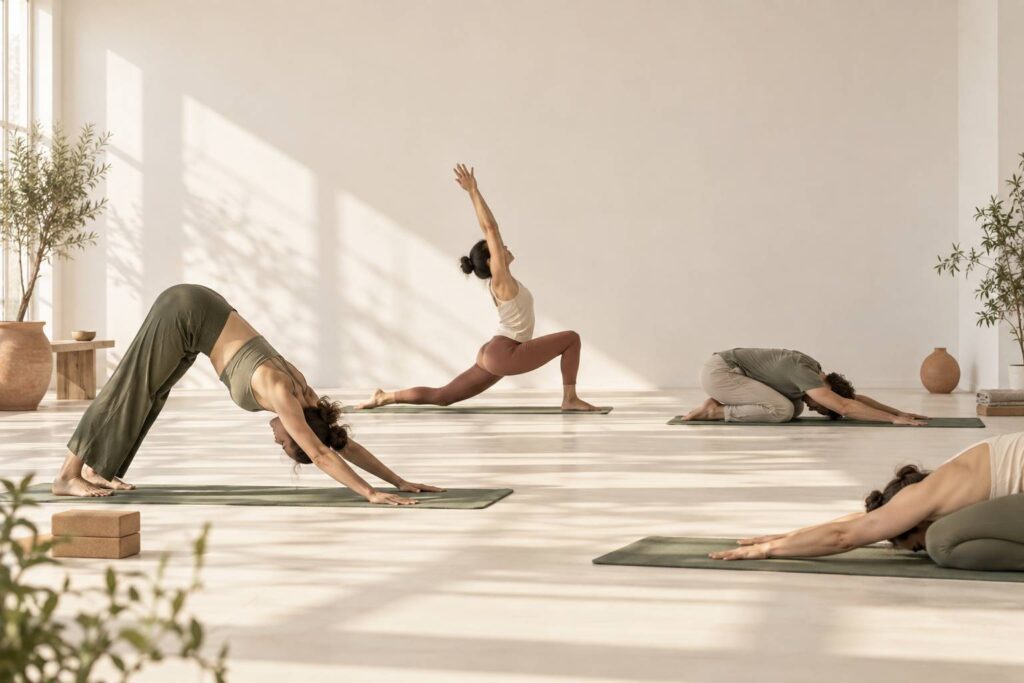 Illustration éditoriale du sujet : Comment les postures de Yoga nous offrent une véritable libération